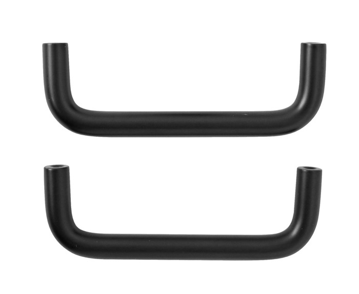 Håndtak U-formet 128 mm svart 2 stk.